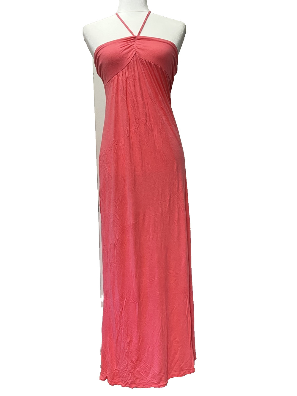 Women's Forever 21 Size Medium Maxi 46 Inch Length Pink Sleeveless Dress Beach